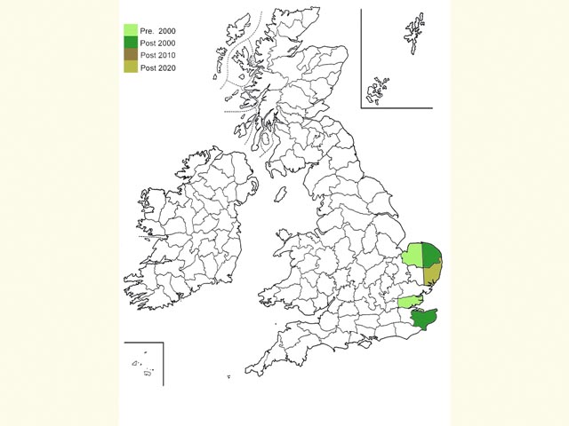  Distribution map Copyright Martin Evans 