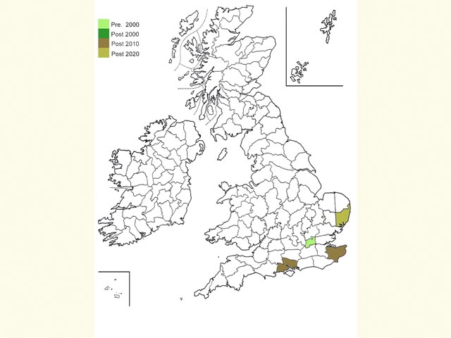  Distribution map Copyright Martin Evans 
