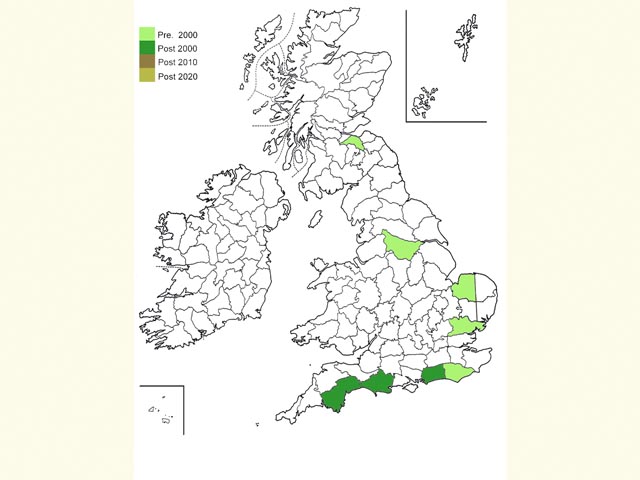  Distribution map Copyright Martin Evans 
