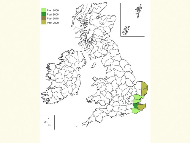  Distribution map Copyright Martin Evans 