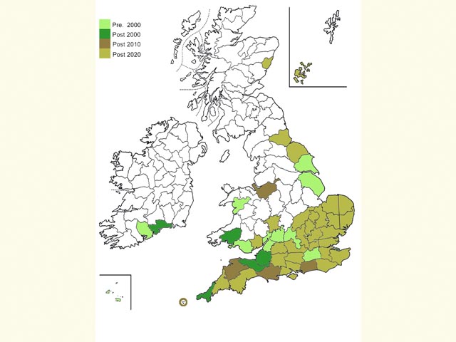  Distribution map Copyright Martin Evans 