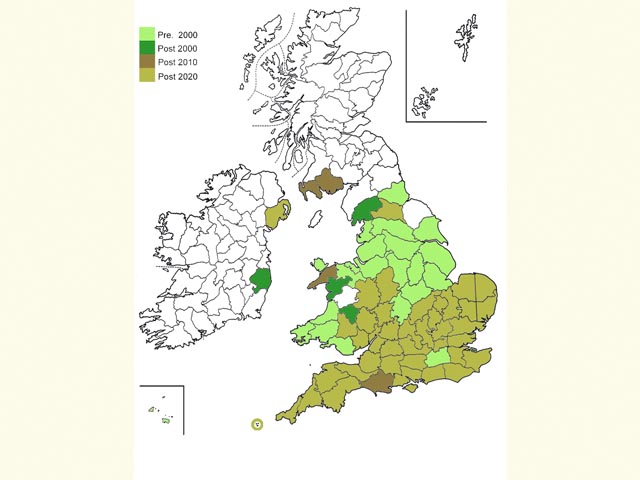  Distribution map Copyright Martin Evans 
