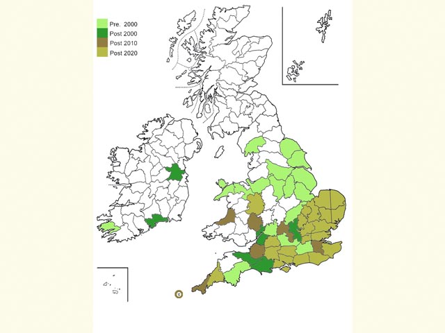  Distribution map Copyright Martin Evans 