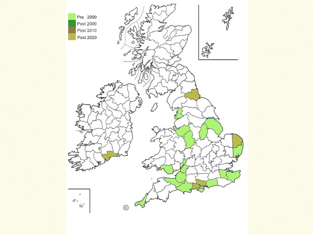  Distribution map Copyright Martin Evans 