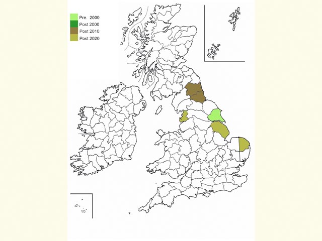  Distribution map Copyright Martin Evans 