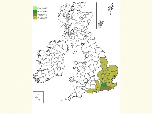 Distribution map Copyright Martin Evans 