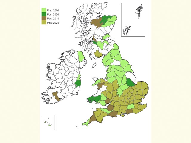  Distribution map Copyright Martin Evans 