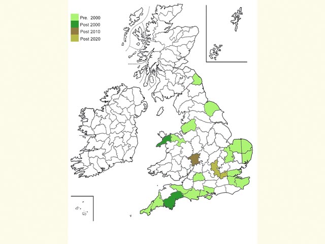  Distribution map Copyright Martin Evans 