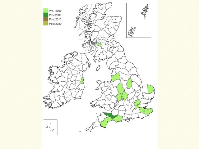  Distribution map Copyright Martin Evans 