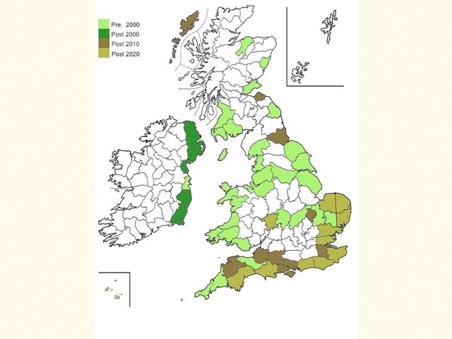  Distribution map Copyright Martin Evans 
