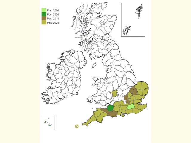  Distribution map Copyright Martin Evans 
