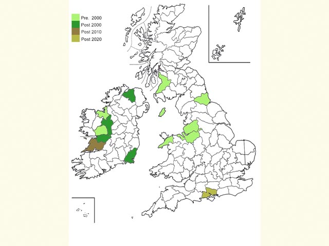  Distribution map Copyright Martin Evans 