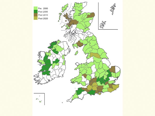  Distribution map Copyright Martin Evans 