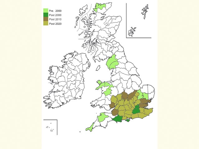  Distribution Map Copyright Martin Evans 