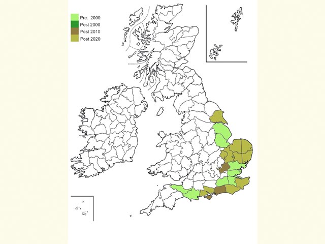  Distribution map Copyright Martin Evans 