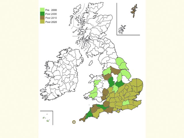  Distribution map Copyright Martin Evans 