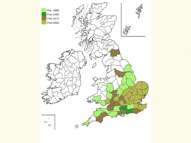  Distribution map Copyright Martin Evans 