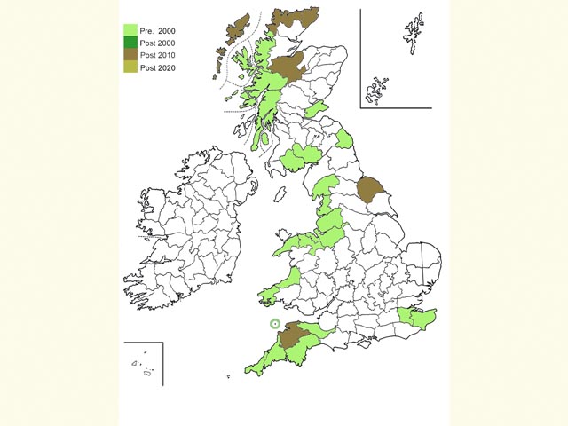  Distribution map Copyright Martin Evans 