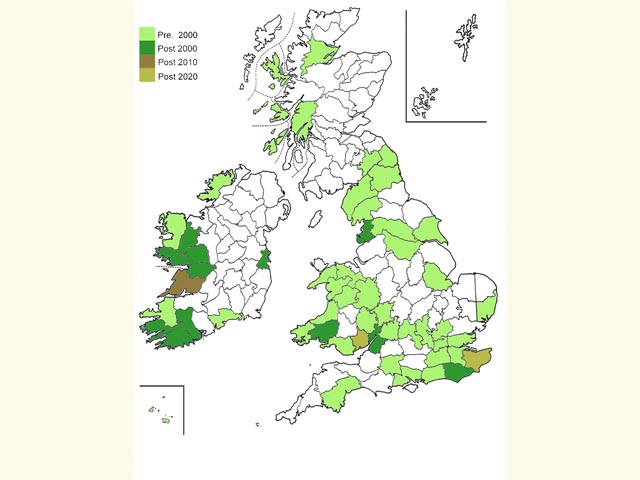  Distribution map Copyright Martin Evans 
