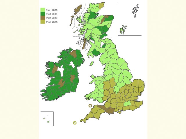  Distribution map Copyright Martin Evans 