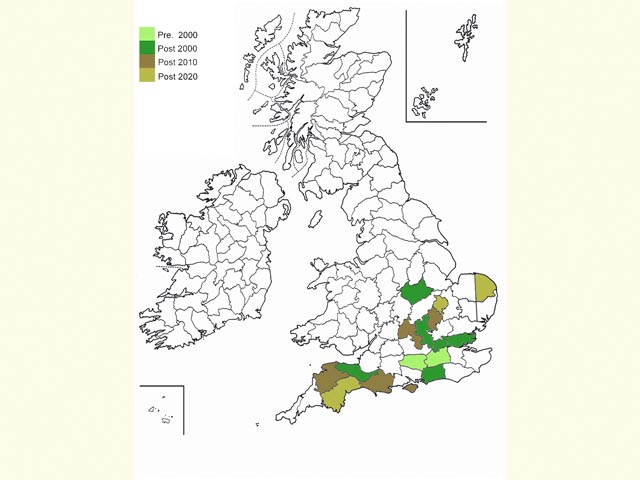  Distribution map Copyright Martin Evans 