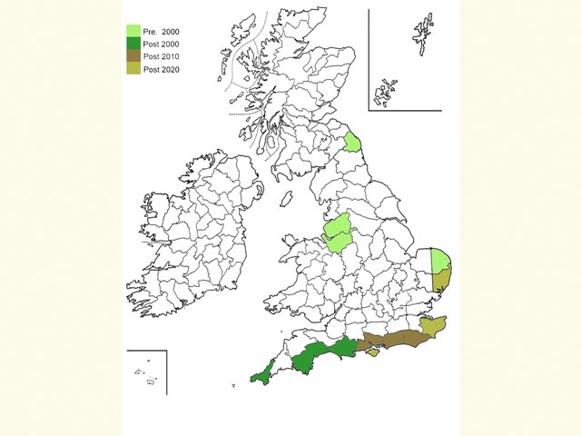  Distribution map Copyright Martin Evans 