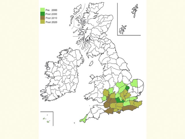  Distribution map Copyright Martin Evans 