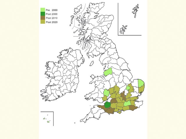  Distribution map Copyright Martin Evans 