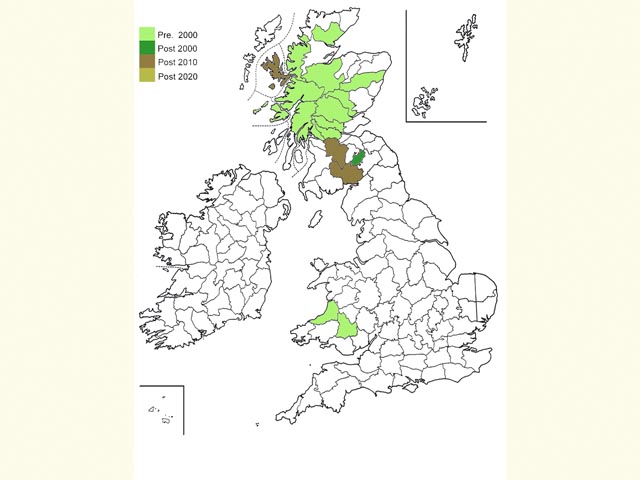  Distribution map Copyright Martin Evans 