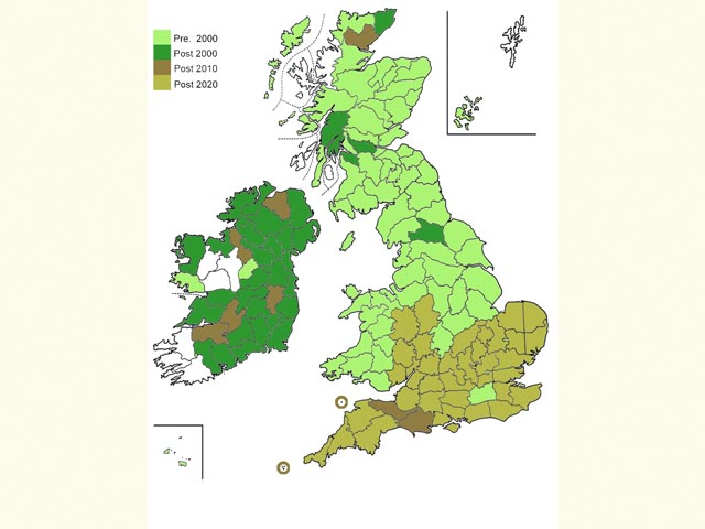  Distribution map Copyright Martin Evans 