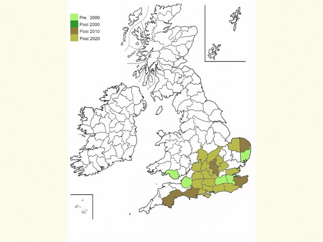  Distribution map Copyright Martin Evans 