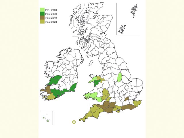  Distribution map Copyright Martin Evans 
