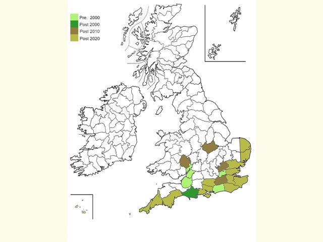  Distribution map Copyright Martin Evans 