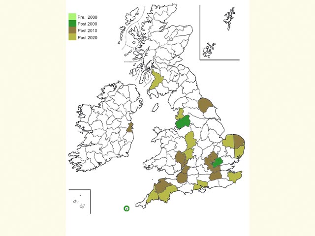  Distribution map Copyright Martin Evans 
