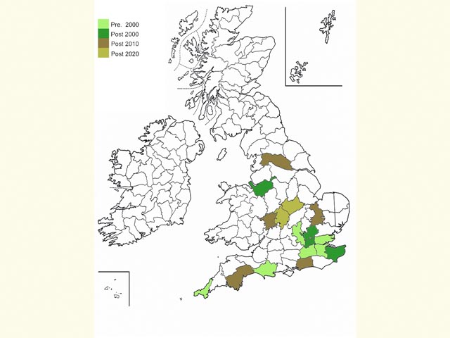  Distribution map Copyright Martin Evans 