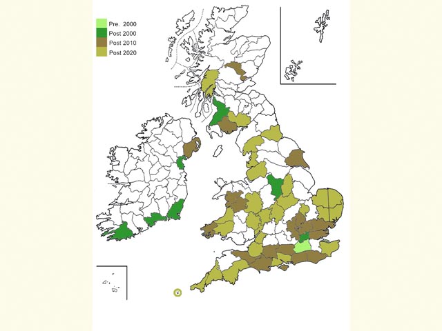  Distribution map Copyright Martin Evans 