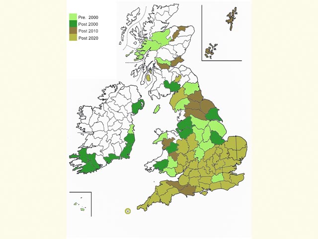  Distribution map Copyright Martin Evans 