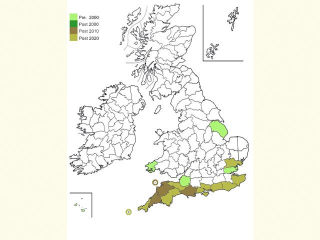  Distribution map Copyright Martin Evans 