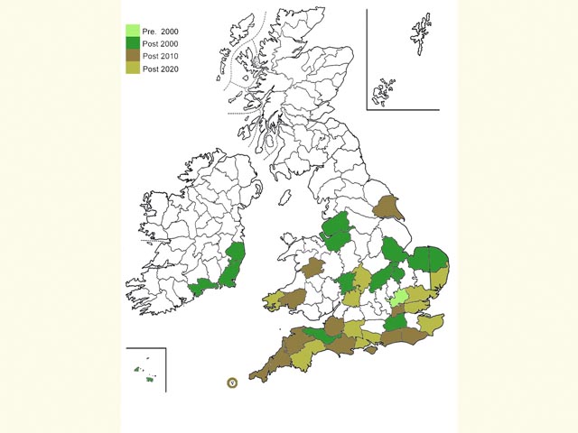  Distribution map Copyright Martin Evans 