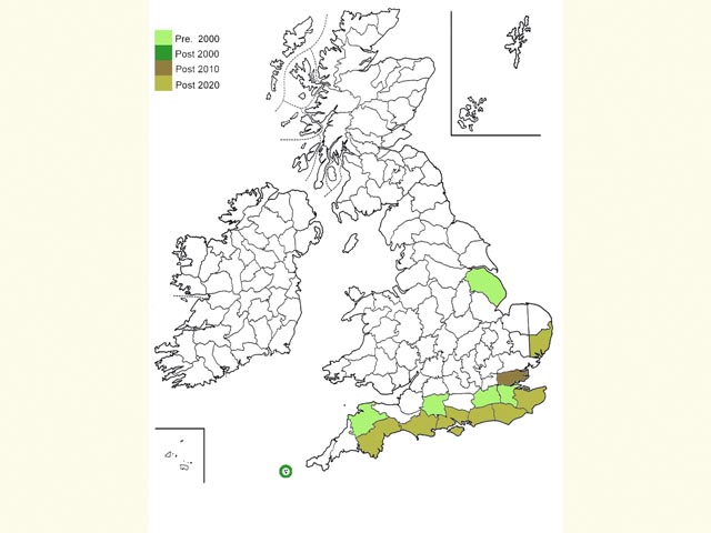  Distribution map Copyright Martin Evans 
