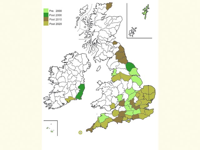  Distribution map Copyright Martin Evans 