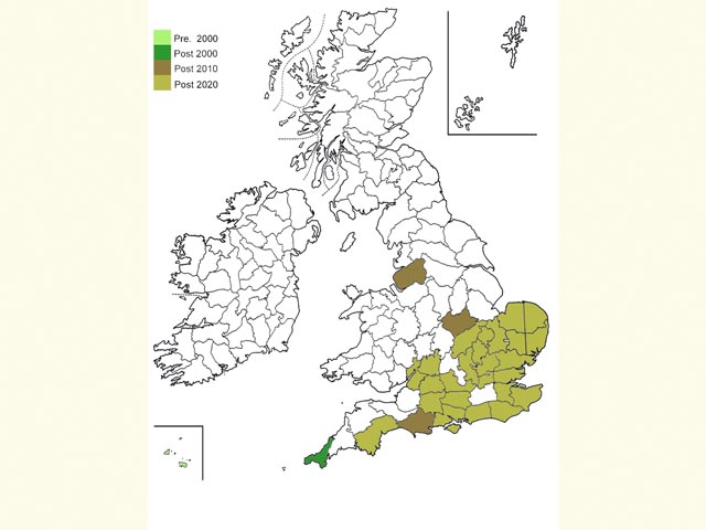  Distribution map Copyright Martin Evans 