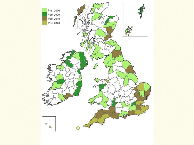  Distribution map Copyright Martin Evans 