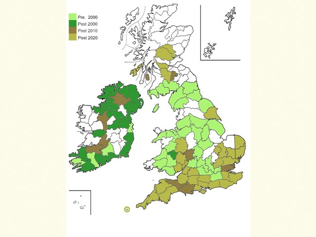  Distribution map Copyright Martin Evans 