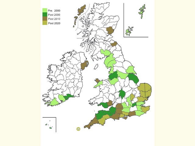  Distribution map Copyright Martin Evans 