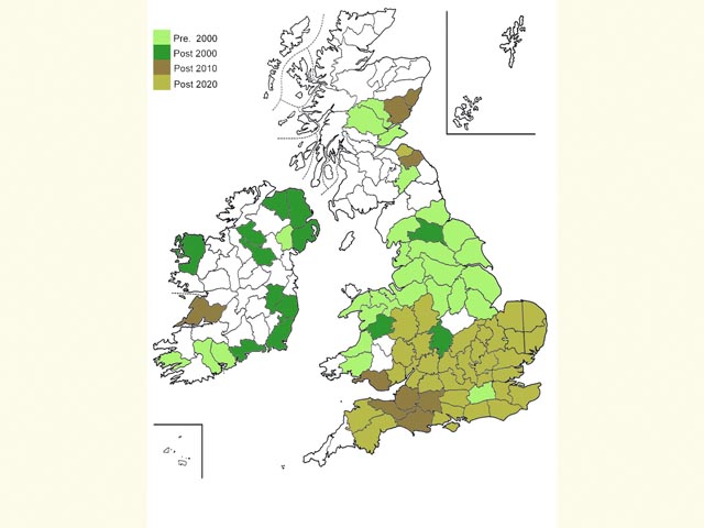  Distribution map Copyright Martin Evans 
