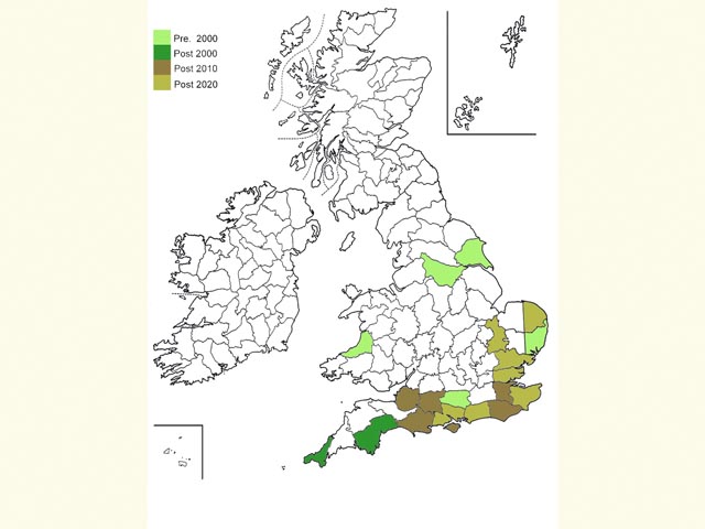  Distribution map Copyright Martin Evans 