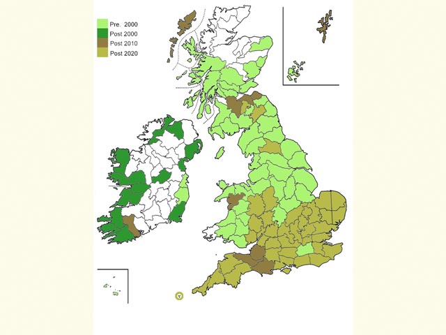  Distribution map Copyright Martin Evans 