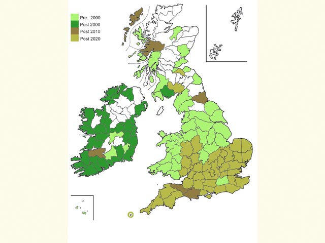  Distribution map Copyright Martin Evans 