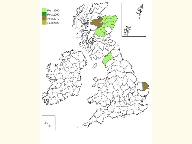  Distribution map Copyright Martin Evans 